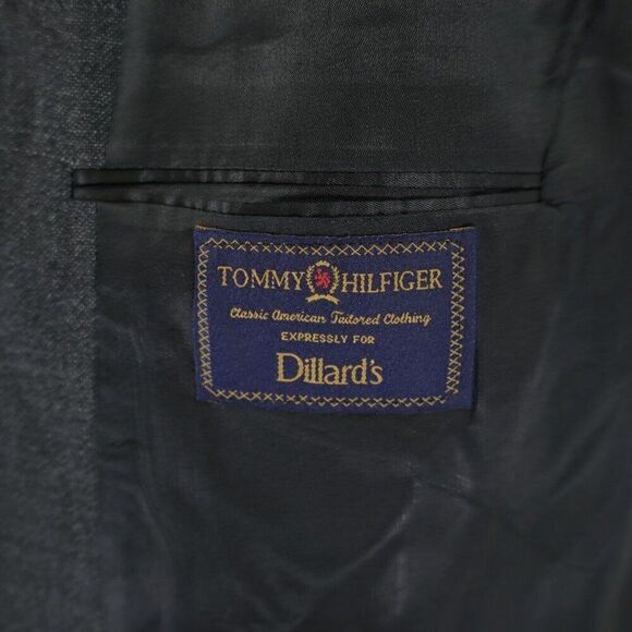 Vintage Tommy Hilfiger Tweed Wool Gray Spec Sport Coat 46R 3 Button‎ - Picture 8 of 12